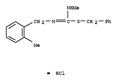 Molecular Structure of 15260-34-1 (Pseudourea,2-benzyl-1-methyl-3-(o-methylbenzyl)-2-thio-, monohydrochloride (8CI))