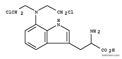 Molecular Structure of 153-54-8 (Tryptophan,7-[bis(2-chloroethyl)amino]-)