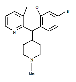 Molecular Structure of 153249-83-3 ([1]Benzoxepino[4,3-b]pyridine,8-fluoro-5,11-dihydro-11-(1-methyl-4-piperidinylidene)-)