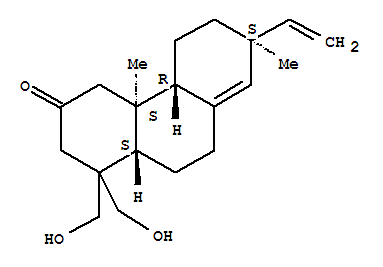 Molecular Structure of 153288-65-4 (3(2H)-Phenanthrenone,7-ethenyl-1,4,4a,4b,5,6,7,9,10,10a-decahydro-1,1-bis(hydroxymethyl)-4a,7-dimethyl-,(4aS,4bR,7S,10aS)-)