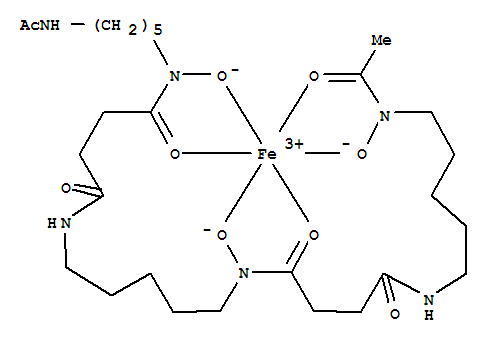 Molecular Structure of 15349-98-1 (Iron,[N-[5-(acetylamino)pentyl]-N'-[5-[[4-[[5-[(acetyl-kO)(hydroxy-kO)amino]pentyl]amino]-1-(oxo-kO)-4-oxobutyl](hydroxy-kO)amino]pentyl]-N-(hydroxy-kO)butanediamidato(3-)-kO1]-, (OC-6-64)- (9CI))