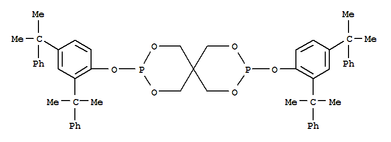 Molecular Structure of 154862-43-8 (2,4,8,10-Tetraoxa-3,9-diphosphaspiro[5.5]undecane,3,9-bis[2,4-bis(1-methyl-1-phenylethyl)phenoxy]-)