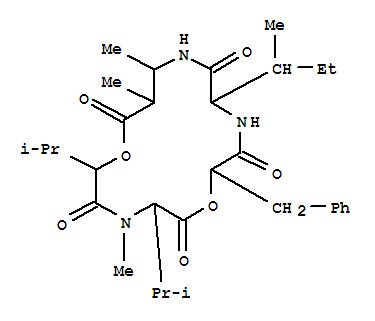 155180-52-2,Cyclo[(aS)-a-hydroxybenzenepropanoyl-L-isoleucyl-(2R,3R)-3-amino-2-methylbutanoyl-(2S)-2-hydroxy-3-methylbutanoyl-N-methyl-L-valyl](9CI),Cyclo[(2R,3R)-2-methyl-3-aminobutanoyl-3-methyl-L-2-hydroxybutanoyl-N-methyl-L-valyl-3-phenyl-L-2-hydroxypropanoyl-L-isoleucyl];1,7-Dioxa-4,10,13-triazacyclohexadecane, cyclic peptide deriv.; Dolastatin D