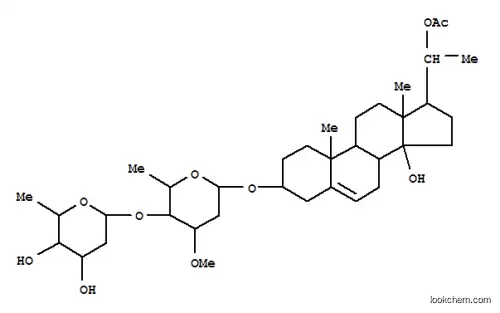 b-D-arabino-Hexopyranoside, (3b,14b,20S)-20-(acetyloxy)-14-hydroxypregn-5-en-3-yl2,6-dideoxy-4-O-(2,6-dideoxy-b-D-ribo-hexopyranosyl)-3-O-methyl- (9CI)