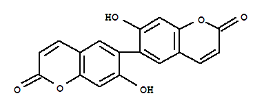 Molecular Structure of 15575-52-7 ([6,6'-Bi-2H-1-benzopyran]-2,2'-dione,7,7'-dihydroxy-)
