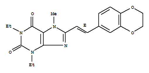 (E)-8-(2-(1,4-BENZODIOXAN-6-YL)VINYL)-1,3-DIETHYL-7-METHYLXANTHINECAS