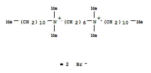 15590-95-1,1,6-Hexanediaminium,N1,N1,N6,N6-tetramethyl-N1,N6-diundecyl-, bromide (1:2),1,6-Hexanediaminium,N,N,N',N'-tetramethyl-N,N'-diundecyl-, dibromide (9CI); Ammonium,hexamethylenebis[dimethylundecyl-, dibromide (8CI);N,N'-Bis(undecyldimethyl)-1,6-hexanediammonium dibromide