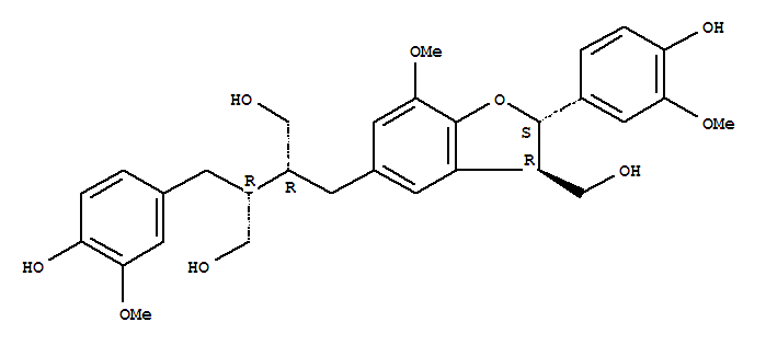 155969-63-4,1,4-Butanediol,2-[[(2S,3R)-2,3-dihydro-2-(4-hydroxy-3-methoxyphenyl)-3-(hydroxymethyl)-7-methoxy-5-benzofuranyl]methyl]-3-[(4-hydroxy-3-methoxyphenyl)methyl]-,(2R,3R)-,1,4-Butanediol,2-[[2,3-dihydro-2-(4-hydroxy-3-methoxyphenyl)-3-(hydroxymethyl)-7-methoxy-5-benzofuranyl]methyl]-3-[(4-hydroxy-3-methoxyphenyl)methyl]-,[2S-[2a,3b,5(2S*,3S*)]]-; Sesquipinsapol B