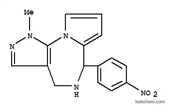 Molecular Structure of 156032-63-2 (1-methyl-6-(4-nitrophenyl)-1,4,5,6-tetrahydropyrazolo[4,3-f]pyrrolo[1,2-a][1,4]diazepine)