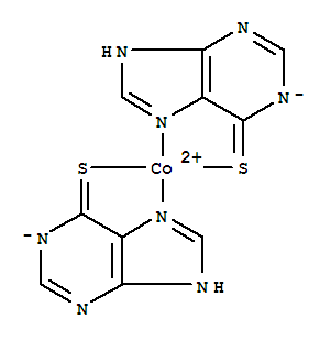 Molecular Structure of 15635-23-1 (Cobalt,bis(1,7-dihydro-6H-purine-6-thionato-N7,S6)- (9CI))