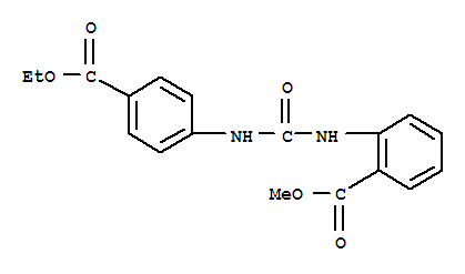 Benzoic acid,2-[[[[4-(ethoxycarbonyl)phenyl]amino]carbonyl]amino]-, methyl ester cas  1566-97-8