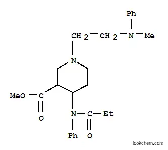 Molecular Structure of 156724-55-9 (methyl 1-{2-[methyl(phenyl)amino]ethyl}-4-[phenyl(propanoyl)amino]piperidine-3-carboxylate)