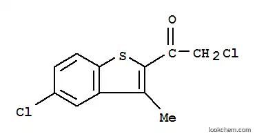 Molecular Structure of 156801-47-7 (2-CHLORO-1-(5-CHLORO-3-METHYLBENZO[B]THIOPHEN-2-YL)ETHAN-1-ONE)