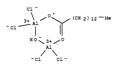 Molecular Structure of 15684-57-8 (Aluminum, tetrachloro-m-hydroxy[m-(tetradecanoato-kO:kO')]di-)