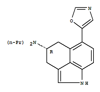 Molecular Structure of 156896-33-2 (Benz[cd]indol-4-amine,1,3,4,5-tetrahydro-6-(5-oxazolyl)-N,N-dipropyl-, (4R)-)