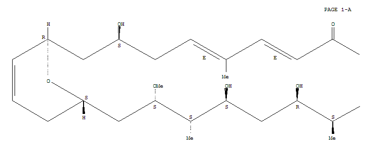 Molecular Structure of 156964-94-2 (10,23-Dioxabicyclo[17.3.1]tricosa-5,7,21-trien-9-one,3,13,15-trihydroxy-11-[(1S,2S,3S)-2-hydroxy-1,3-dimethyl-5-[(2S,4R,6S)-tetrahydro-4-methoxy-6-methyl-2H-pyran-2-yl]pentyl]-17-methoxy-6,12,16-trimethyl-,(1R,3S,5E,7E,11S,12S,13R,15S,16S,17S,19S)- (9CI))