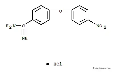 Molecular Structure of 15723-91-8 (4-(4-nitrophenoxy)benzenecarboximidamide hydrochloride (1:1))