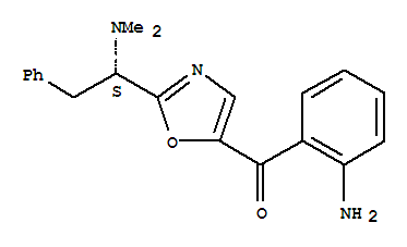 Molecular Structure of 157382-34-8 (Methanone,(2-aminophenyl)[2-[(1S)-1-(dimethylamino)-2-phenylethyl]-5-oxazolyl]-)