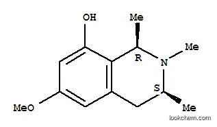Molecular Structure of 157740-47-1 (8-Isoquinolinol,1,2,3,4-tetrahydro-6-methoxy-1,2,3-trimethyl-, (1R,3S)-)