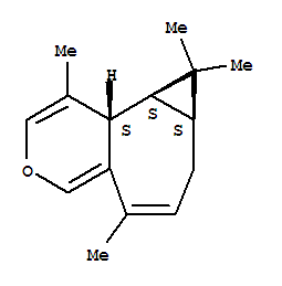 158846-20-9,7H-Cyclopropa[3,4]cyclohepta[1,2-c]pyran,7a,8,8a,8b-tetrahydro-1,5,8,8-tetramethyl-, (7aS,8aS,8bS)-,7H-Cyclopropa[3,4]cyclohepta[1,2-c]pyran,7a,8,8a,8b-tetrahydro-1,5,8,8-tetramethyl-, [7aS-(7aa,8aa,8bb)]-; Plagiochilin N;Plagiochiline N