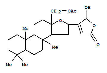 158931-48-7,2(5H)-Furanone,4-[(2S,3aS,3bS,5aS,9aS,9bR,11aS)-11a-[(acetyloxy)methyl]hexadecahydro-3a,6,6,9a-tetramethylphenanthro[2,1-b]furan-2-yl]-2-hydroxy-(9CI),2(5H)-Furanone,4-[(5a,16a)-18-(acetyloxy)-4,4,8-trimethyl-17-oxaandrostan-16-yl]-5-hydroxy-;17-Oxaandrostane, 2(5H)-furanone deriv.; Phenanthro[2,1-b]furan, 2(5H)-furanonederiv.; Spongianolide D