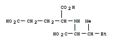 Molecular Structure of 159650-15-4 (D-Glutamic acid,N-[(1S,2S)-1-carboxy-2-methylbutyl]- (9CI))