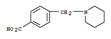 Molecular Structure of 159691-33-5 (Benzoic acid,4-(1-piperidinylmethyl)-)