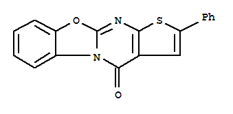Molecular Structure of 159852-72-9 (4H-Thieno[2',3':4,5]pyrimido[2,1-b]benzoxazol-4-one,2-phenyl-)