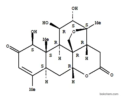 Molecular Structure of 159903-53-4 (Picras-3-ene-2,16-dione,13,20-epoxy-1,11,12-trihydroxy-, (1b,11b,12a)-)