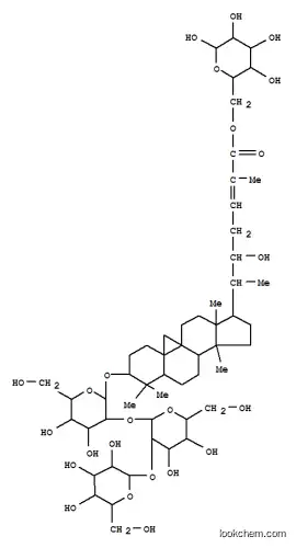 Molecular Structure of 159934-07-3 (9,19-Cyclolanost-24-en-26-oicacid, 3-[(O-b-D-glucopyranosyl-(1®2)-O-b-D-glucopyranosyl-(1®2)-b-D-glucopyranosyl)oxy]-22-hydroxy-, 6-ester with b-D-glucopyranose, (3b,22S,24E)- (9CI))