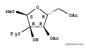 Molecular Structure of 159944-99-7 (Methyl-2-C-(trifluoromethyl)-alpha-D-ribofuranoside-3,5-diacetate)