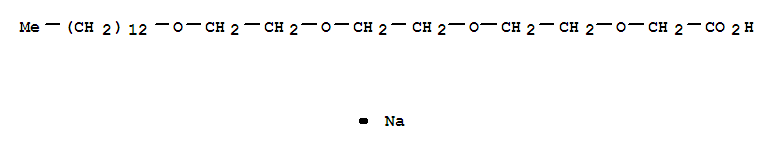 Molecular Structure of 160011-33-6 (3,6,9,12-Tetraoxapentacosanoicacid, sodium salt (1:1))