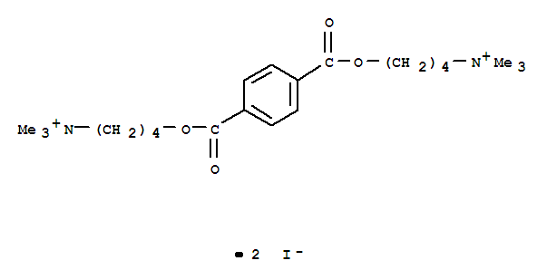 Molecular Structure of 16051-53-9 (1-Butanaminium,4,4'-[1,4-phenylenebis(carbonyloxy)]bis[N,N,N-trimethyl-, diiodide (9CI))