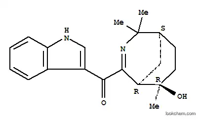 Molecular Structure of 160568-09-2 (Methanone,[(1R,5S,8R)-8-hydroxy-4,4,8-trimethyl-3-azabicyclo[3.3.1]non-2-en-2-yl]-1H-indol-3-yl-)
