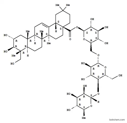 Molecular Structure of 160669-23-8 (Olean-12-en-28-oicacid, 2,3,23-trihydroxy-, O-6-deoxy-a-L-mannopyranosyl-(1®4)-O-b-D-glucopyranosyl-(1®6)-b-D-glucopyranosyl ester, (2a,3b,4a)-)