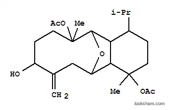 Molecular Structure of 160669-35-2 (5,12-Epoxybenzocyclodecene-1,6,9-triol,tetradecahydro-1,6-dimethyl-10-methylene-4-(1-methylethyl)-, 1,6-diacetate,(1R,4R,4aR,5R,6R,9S,12R,12aS)- (9CI))