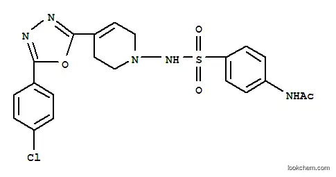 Molecular Structure of 160857-64-7 (N-[4-({4-[5-(4-chlorophenyl)-1,3,4-oxadiazol-2-yl]-3,6-dihydropyridin-1(2H)-yl}sulfamoyl)phenyl]acetamide)