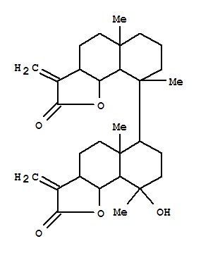 160866-96-6,[6,9'-Binaphtho[1,2-b]furan]-2,2'(3H,3'H)-dione,eicosahydro-9-hydroxy-5a,5'a,9,9'-tetramethyl-3,3'-bis(methylene)-,(3aR,3'aR,5aS,5'aS,6S,9R,9'S,9aS,9'aR,9bS,9'bS)- (9CI),[6,9'-Binaphtho[1,2-b]furan]-2,2'(3H,3'H)-dione,eicosahydro-9-hydroxy-5a,5'a,9,9'-tetramethyl-3,3'-bis(methylene)-, [3aR-[3aa,5aa,6a(3'aR*,5'aS*,9'S*,9'aR*,9'bS*),9b,9ab,9ba]]-; Muscicolide B