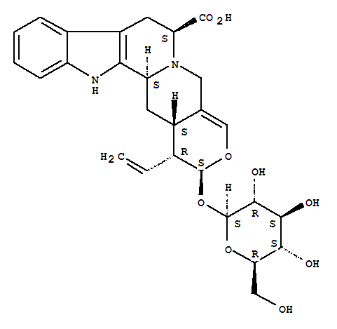 160927-80-0,Oxayohimban-5-carboxylicacid, 19,20-didehydro-16-ethenyl-17-(b-D-glucopyranosyloxy)-, (5b,15b,16a,17b)- (9CI),(-)-Sickingine;Sickingine