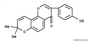 Molecular Structure of 161099-44-1 (4H,8H-Benzo[1,2-b:3,4-b']dipyran-4-one,3-(4-hydroxyphenyl)-8,8-dimethyl- (9CI))