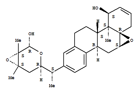 Molecular Structure of 161407-74-5 (b-D-talo-Heptopyranose,2,3-anhydro-4,6,7-trideoxy-2,3-di-C-methyl-6-[(1S,4aR,5aS,6aR,12aS,12bS)-1,5a,6,6a,11,12,12a,12b-octahydro-1-hydroxy-12b-methyl-4H-chryseno[6,6a-b]oxiren-9-yl]-(9CI))