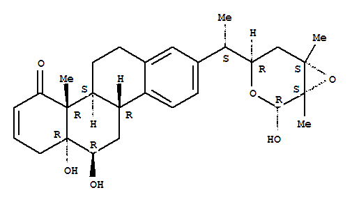 Molecular Structure of 161407-75-6 (b-D-talo-Heptopyranose,2,3-anhydro-4,6,7-trideoxy-6-[(4bR,6R,6aR,10aR,10bS)-4b,5,6,6a,7,10,10a,10b,11,12-decahydro-6,6a-dihydroxy-10a-methyl-10-oxo-2-chrysenyl]-2,3-di-C-methyl-(9CI))