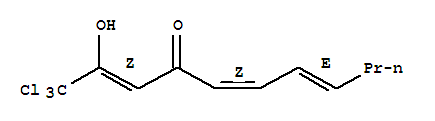Molecular Structure of 161505-23-3 (2,5,7-Undecatrien-4-one,1,1,1-trichloro-2-hydroxy-, (2Z,5Z,7E)-)