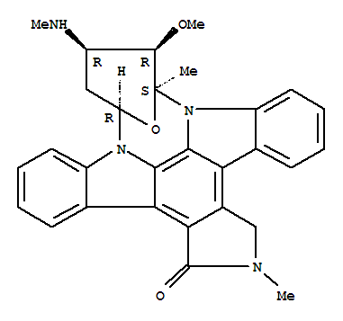 Molecular Structure of 161510-80-1 (9,13-Epoxy-1H,9H-diindolo[1,2,3-gh:3',2',1'-lm]pyrrolo[3,4-j][1,7]benzodiazonin-1-one,2,3,10,11,12,13-hexahydro-10-methoxy-2,9-dimethyl-11-(methylamino)-,(9S,10R,11R,13R)-)