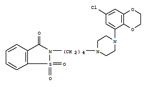 161611-99-0,1,2-Benzisothiazol-3(2H)-one,2-[4-[4-(7-chloro-2,3-dihydro-1,4-benzodioxin-5-yl)-1-piperazinyl]butyl]-,1,1-dioxide,DU 125530