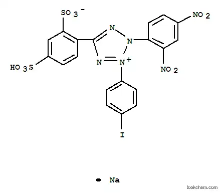 Molecular Structure of 161617-45-4 (Sodium 4-[3-(4-iodophenyl)-2-(2,4-dinitrophenyl)-2H-5-tetrazolio]-1,3-benzene disulfonate)
