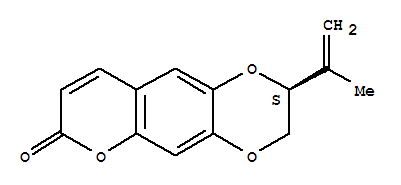 7H-Pyrano[2,3-g]-1,4-benzodioxin-7-one,2,3-dihydro-2-(1-methylethenyl)-, (2S)-