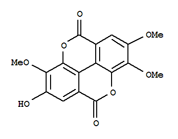 Molecular Structure of 1617-49-8 ([1]Benzopyrano[5,4,3-cde][1]benzopyran-5,10-dione,2-hydroxy-3,7,8-trimethoxy-)