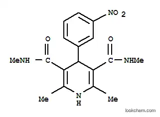 Molecular Structure of 161771-91-1 (3,5-Pyridinedicarboxamide,1,4-dihydro-N3,N5,2,6-tetramethyl-4-(3-nitrophenyl)-)