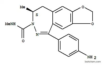 Molecular Structure of 161832-69-5 (7H-1,3-Dioxolo[4,5-h][2,3]benzodiazepine-7-carboxamide,5-(4-aminophenyl)-8,9-dihydro-N,8-dimethyl-, (8S)-)